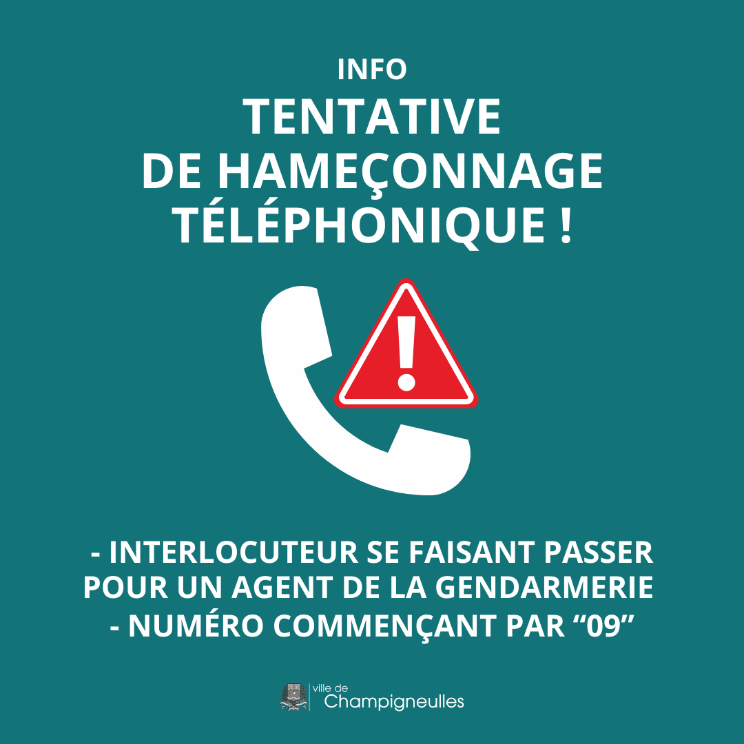 Tentative de hameçonnage téléphonique