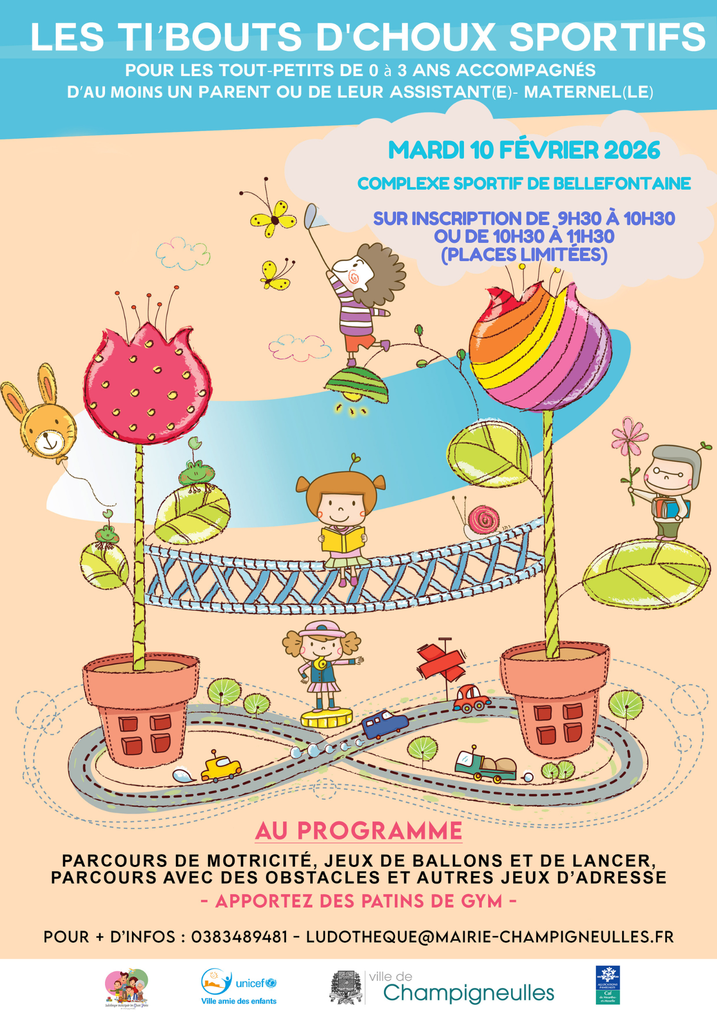 COMPLET - P'tits bouts de choux sportifs - mardi 10.02 - Complexe sportif Bellefontaine