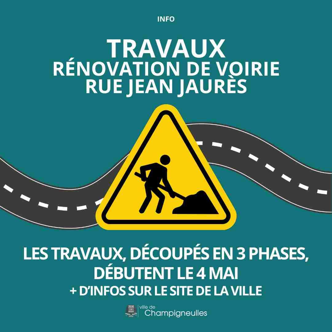 Travaux - Rénovation de voirie rue Jean Jaurès