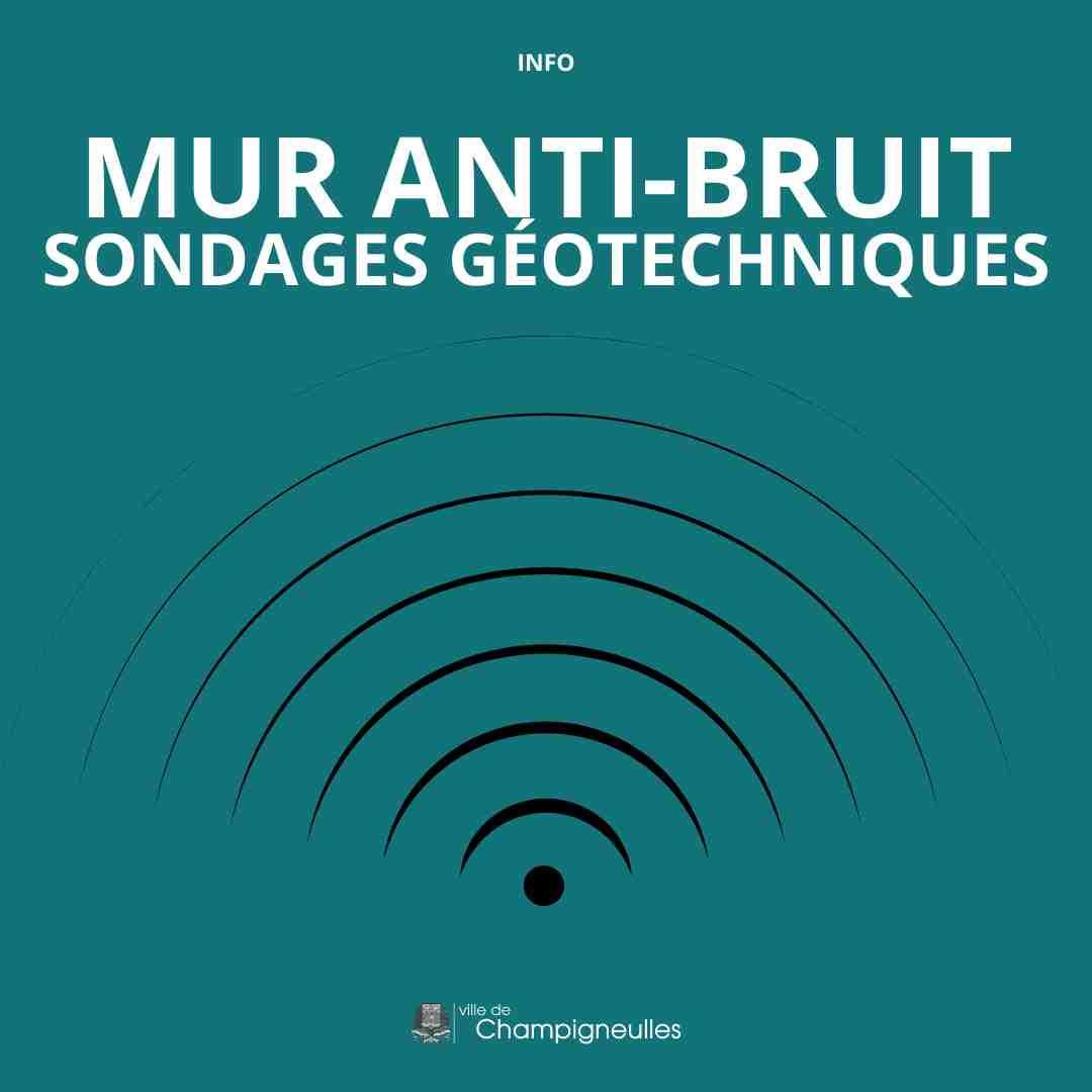 Mur anti-bruit - sondages géotechniques
