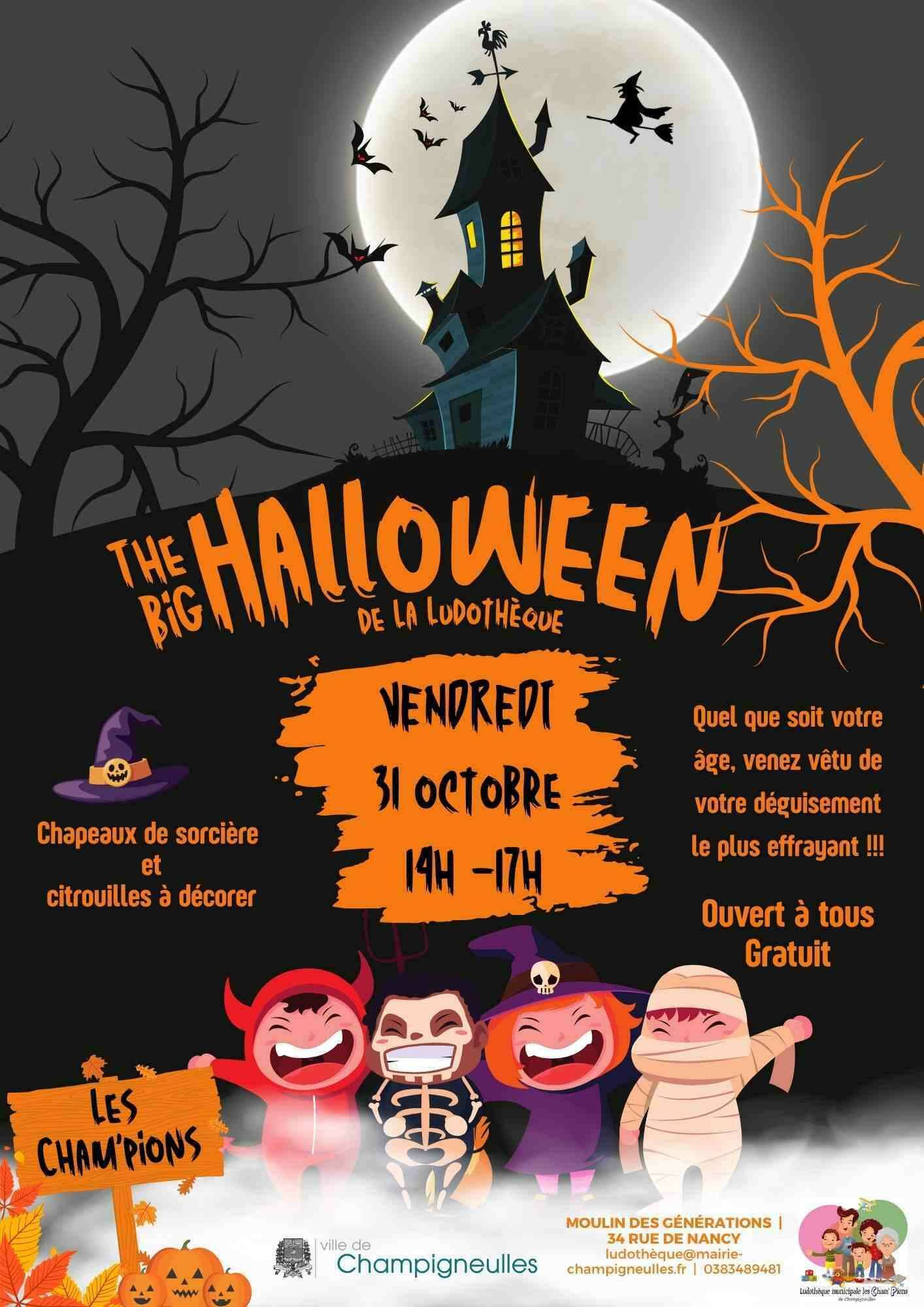 Halloween à la Ludothèque - 31 oct. 14h à 17h - Moulin des Générations