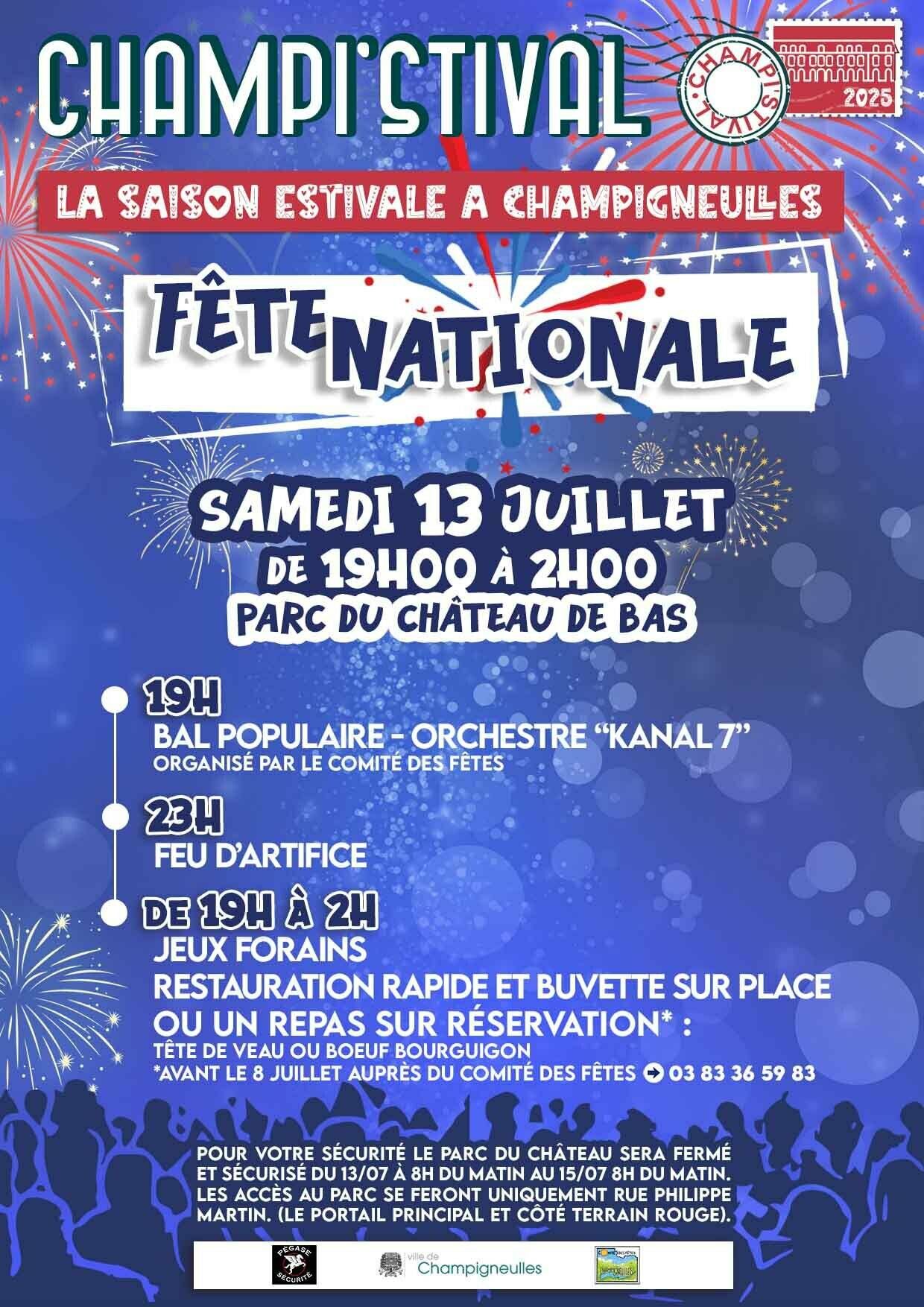 Champi'stival - fête nationale du 13 juillet