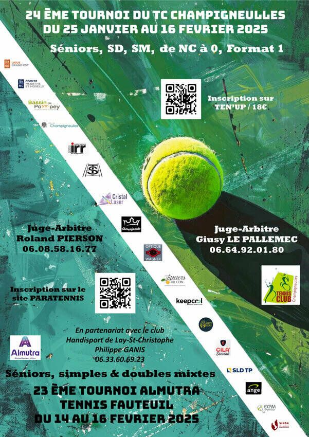 Affiche tournois tennis