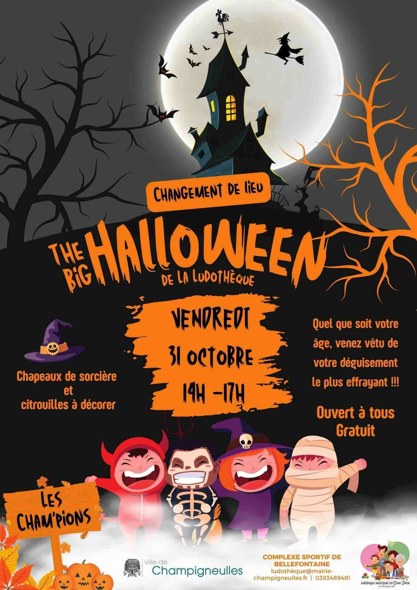 Halloween de la ludothèque - Changement de lieu - 31 octobre 14h-17h - complexe sportif