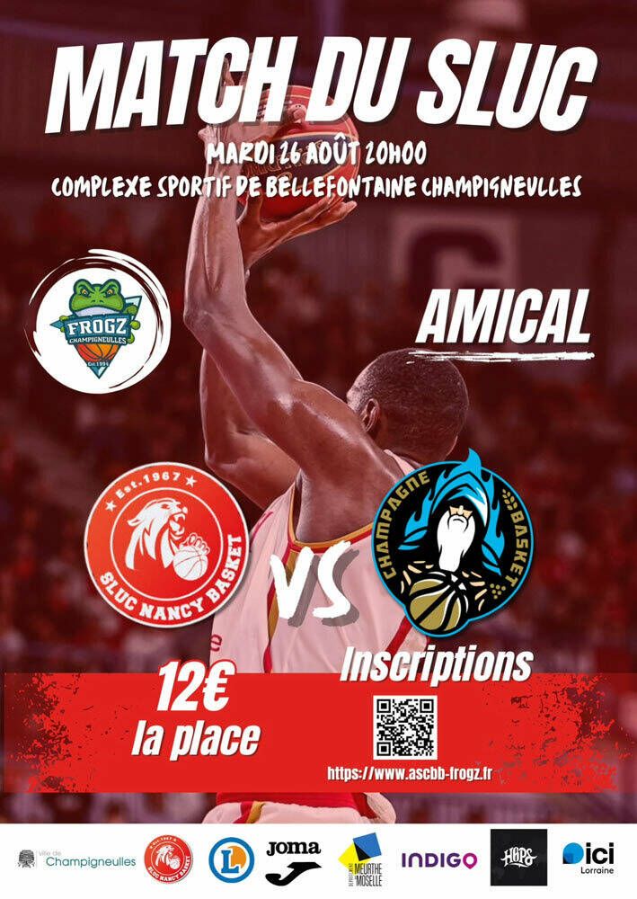 Basketball - SLUC Nancy VS Champagne Basket - 26 août 2025