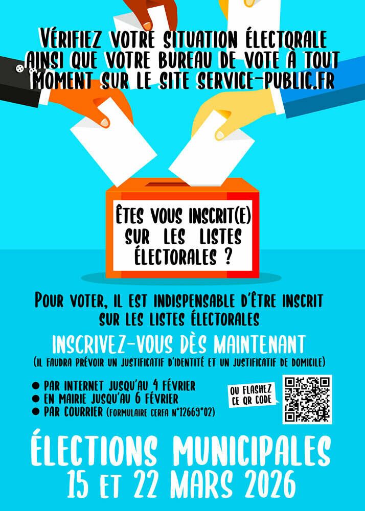 Elections municipales les 15 et 22 mars 2026